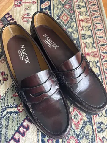 HARUTA 브라운 로퍼 25.5cm