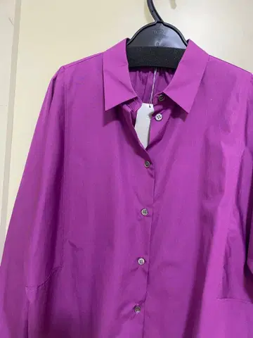 띠어리 theory luxe 퍼플 긴팔 셔츠