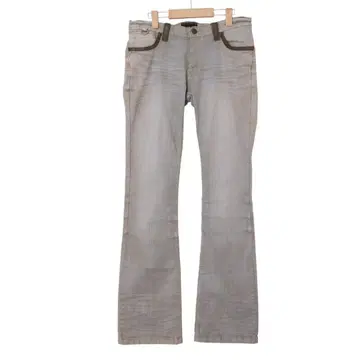 CHIL DERIC 라이트 그레이 플레어 팬츠