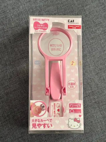 카이인 헬로키티 산리오 루페 포함 손톱깎이 대구경 M 손톱깎이 루페 *3