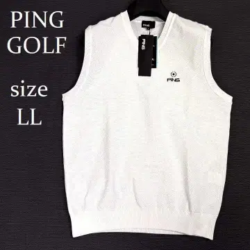 새상품 PING 핑 골프 V넥 니트 베스트 풀오버 화이트 LL
