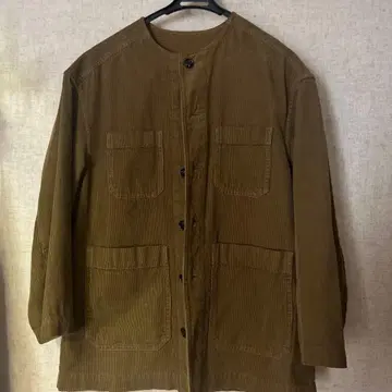 yuni 브라운 코듀로이 노카라 자켓