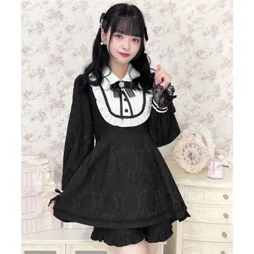 ROJITA 백 레이스 셋업 (블랙)