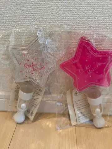 마츠다 세이코 별 모양 응원봉 클리어 핑크 2개 세트