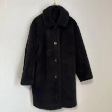 유니클로 블랙 무스탕 코트 L 사이즈