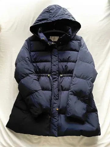 index 후드 부착 다운 자켓 네이비