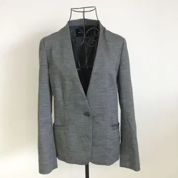 유나이티드 애로우즈 노카라 자켓 그레이 싱글 버튼