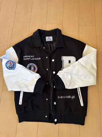 TIDE EKU 바시티 자켓 블랙 M