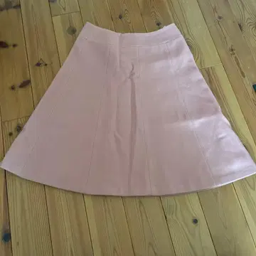 ANAYI 플레어 스커트 무릎 기장 핑크