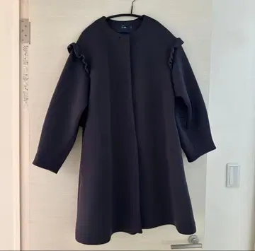 SONO 마쉬멜로우 코트 NAVY 백 프릴