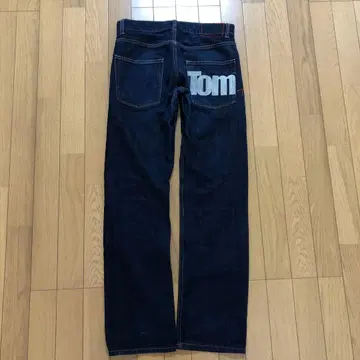 TOMMY 다크 데님 스트레이트 청바지