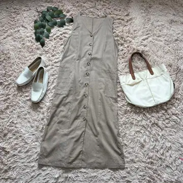 6339 서브 슬리브리스 원피스 [ M ] 미디/롱/린넨 혼방