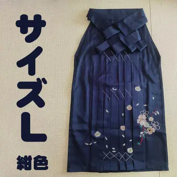 새상품 하카마 단품 자수 졸업식용 하카마만 L 사이즈 흑색