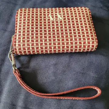 Armani Exchange 이단 접이식 지갑 레드