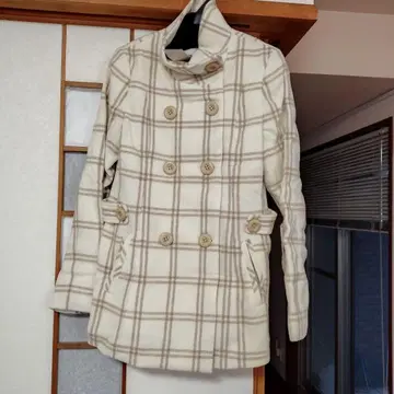 manics 패턴 울, 알파카 혼방 코트 사이즈 1 정가 38000엔