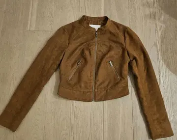 BCBG 브라운 스웨이드풍 숏 자켓