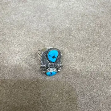 미사용 새상품 실버 반지 터콰이즈 포함 남녀 공용