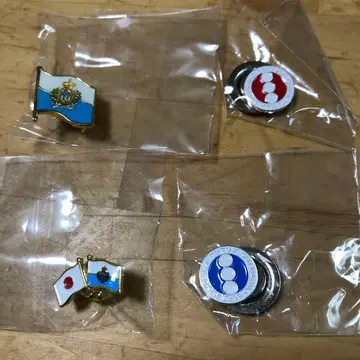 오사카 간사이 만박 산마리노 국기 핀 배지 EXPO2025