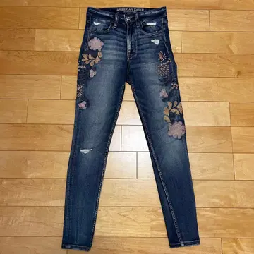 아메리칸 이글 자수 하이라이즈 제깅스 데님 mae1m