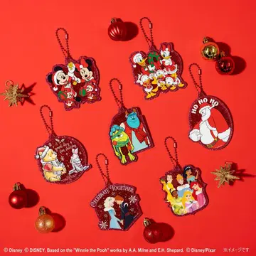 디즈니 크리스마스 아크릴 키링 7개 세트