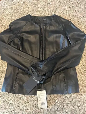 JEAN-LOUIS SCHERRER 블랙 가죽 자켓