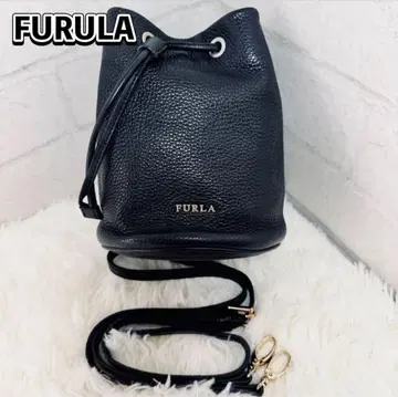 새상품급 FURLA 훌라 복조리형 미니 숄더백 블랙
