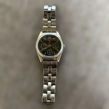 레어 1999년 블랙 아날로그 손목시계 크로노그래프 SEIKO 루키아