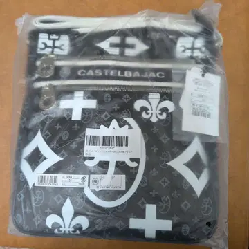CASTELBAJAC 로고 프린트 숄더백 블랙