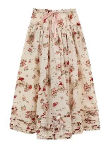 핑크하우스 로즈잼 항아리 스커트 밀크