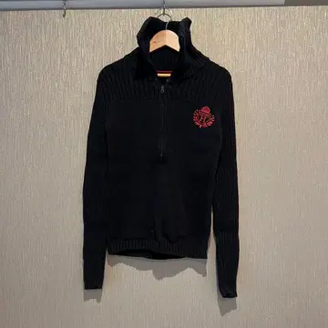 블랙 하이넥 니트 스웨터 Tommy Hilfiger