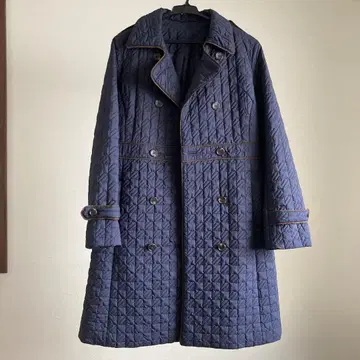 도쿄 스타일 네이비 퀼팅 자켓 더블 브레스트