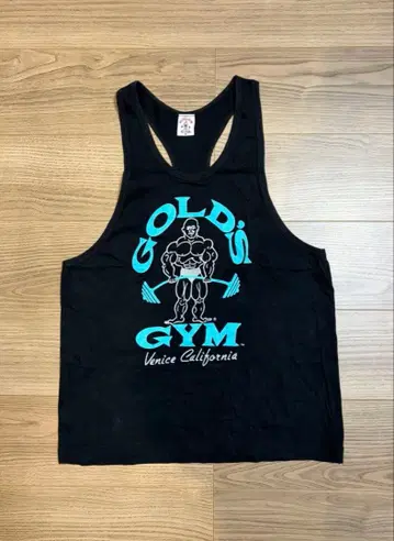 [ 새상품급 ] GOLD'S GYM 탱크탑 M 블랙 x 블루