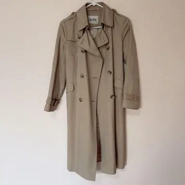 새상품급 로페 울 라이너 트렌치코트 A라인 벨트 S 베이지