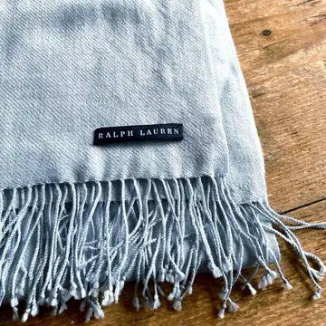 랄프 로렌 캐시미어 100% 스톨 스카이블루 아이스 블루