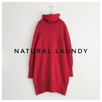 NATURAL LAUNDY 램스울 터틀 니트 원피스 빨간색 2