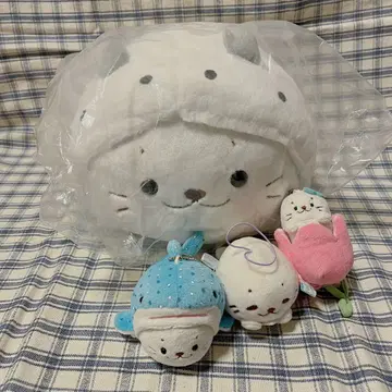 미사용 시로탄 복권 봉제 인형 4점 세트