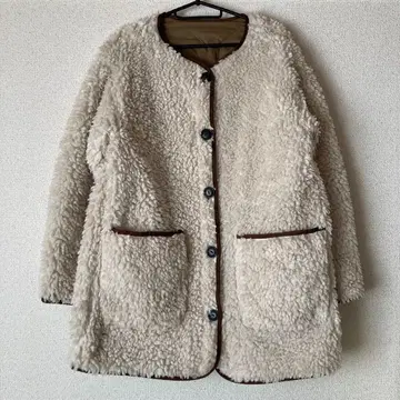 moussy 리버서블 보아 자켓 브라운