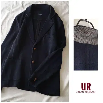 어반 리서치 니트 테일러드 자켓 가디건 호두 버튼