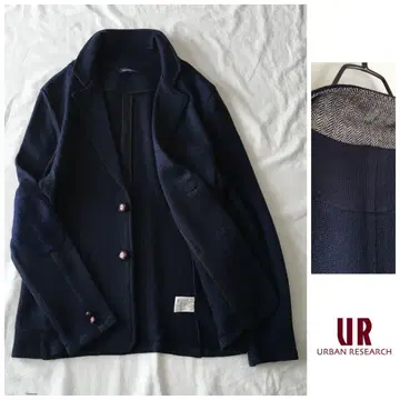 어반 리서치 니트 테일러드 자켓 가디건 호두 버튼