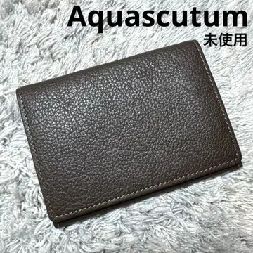 [ 미사용 ] Aquascutum 명함지갑 카드 케이스 가죽