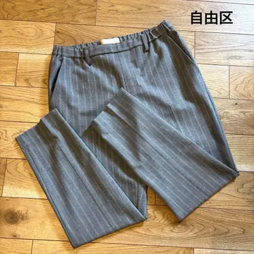 자유구, 그레이, 스트라이프, 슬랙스, 38