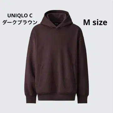유니클로 C 맨투맨 오버사이즈 풀 후드티 M 다크 브라운