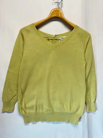 쿠미쿄쿠 2WAY 코튼 니트 라임 컬러 사이즈 2