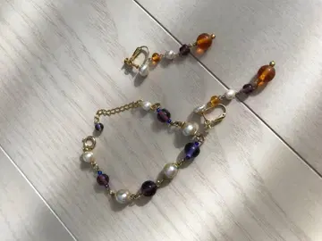 미사용에 가까운 카네코 이사오 원더풀 월드 핑크하우스 팔찌 2점