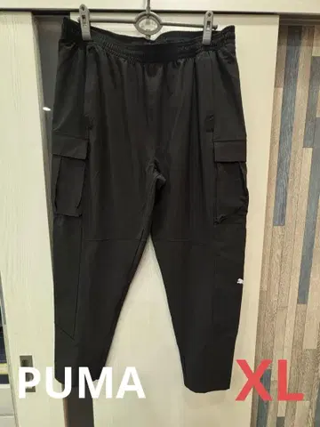 PUMA 블랙 카고 팬츠 DRYCELL XL