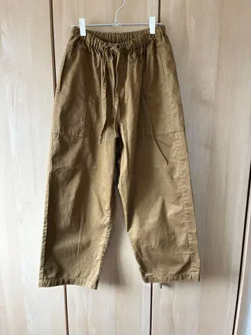 homespun 가을 겨울용 고밀도 웨폰 끈 포함 와이드 팬츠 카멜