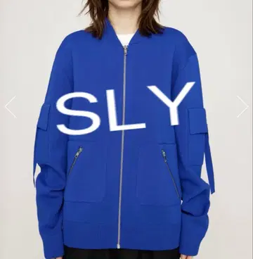 SLY FINE TOUCH KNIT 블루종