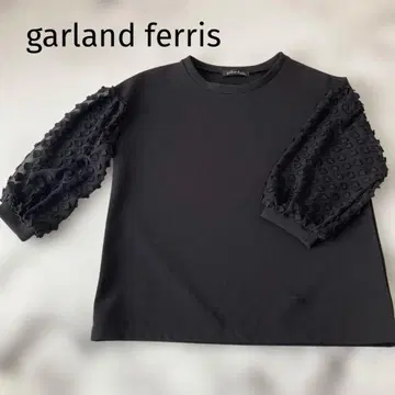 garland ferris 블랙 7부 소매 상의