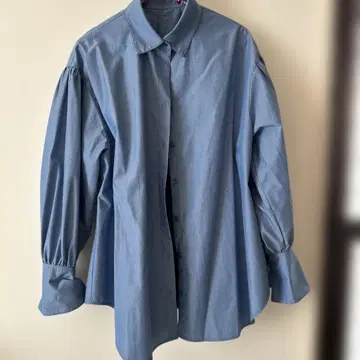 VIS 블루 셔츠 리본 포함