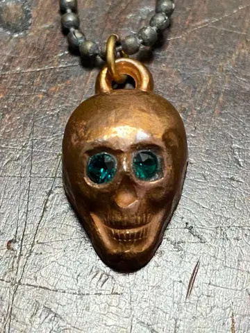 30s 40s 빈티지 스컬 목걸이 키링 바이커 구제 의류